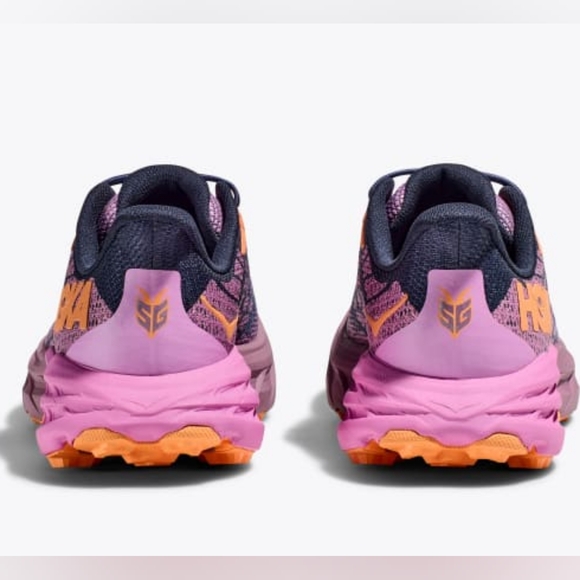 Hoka Speedgoat 5 Trail Hiking Running Shoes 7Y Bellwether Blue / Cyclamen - Picture 5 of 8